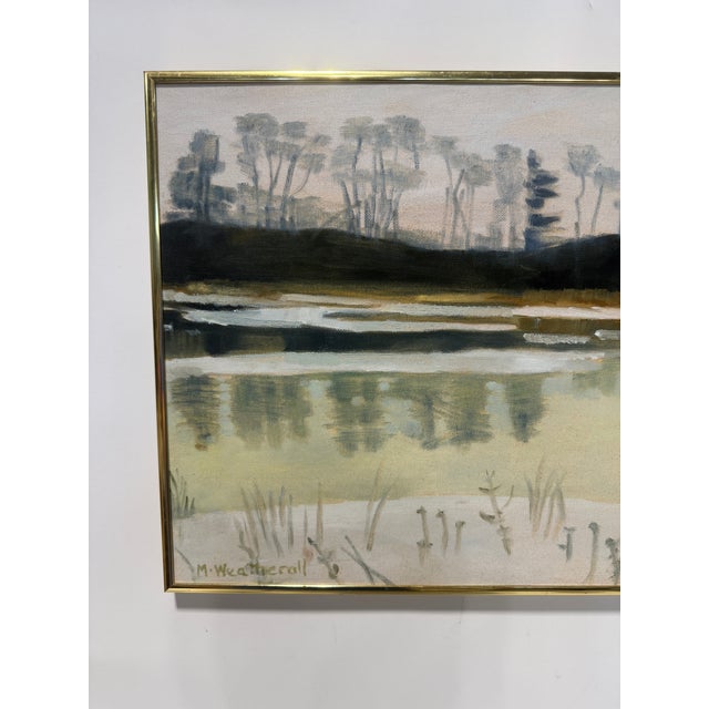 Mary Pennington Weatherall (American, 1930–2018) Winter, Ipswich River, Oil For Sale In Providence - Image 6 of 8