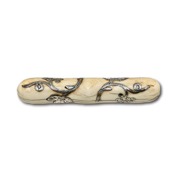 Fine & Unusual Antique American Victorian Sterling Silver Inlayon Bone Wine Corkscrew - Circa 1900 For Sale - Image 16 of 18