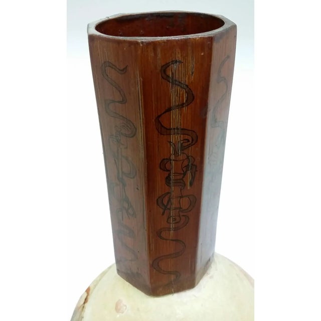 Bamboo Octagon Shaped Chinese Scholar Brush Holder For Sale In Portland, ME - Image 6 of 11