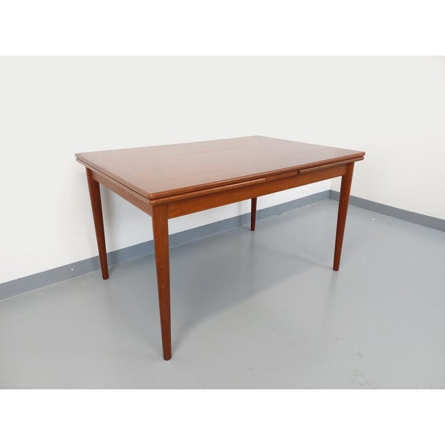 Vintage Scandinavian Dining Table in Teak with Extensions, 1960s For Sale - Image 17 of 18