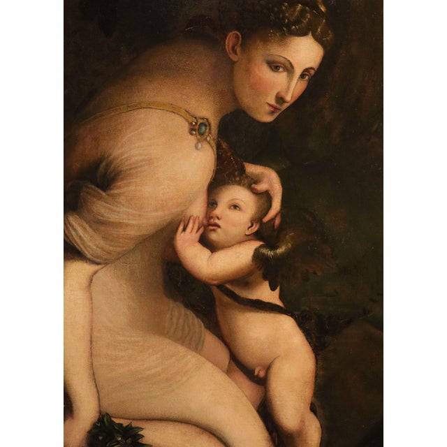 17th Century Camillo Boccaccino, Nude, Venus Cupid Boccaccino, 17th Century, Oil Painting on Canvas, Framed For Sale - Image 5 of 16