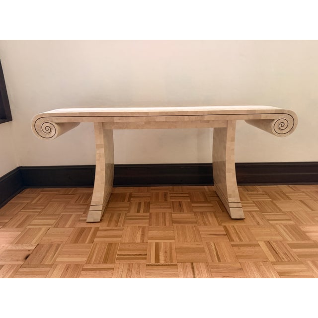 Postmodern Maitland Smith Postmodern Iconic Scroll Console Table - Greek Revival Style For Sale - Image 3 of 8