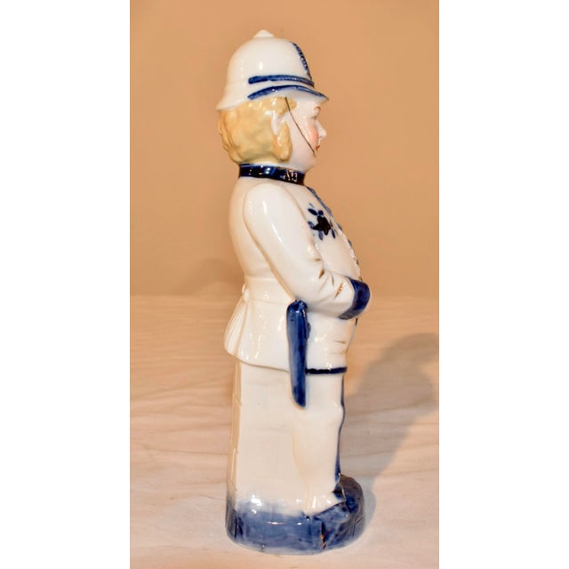 Ceramic 19th C Flow Blue English Bobby Figure For Sale - Image 7 of 10