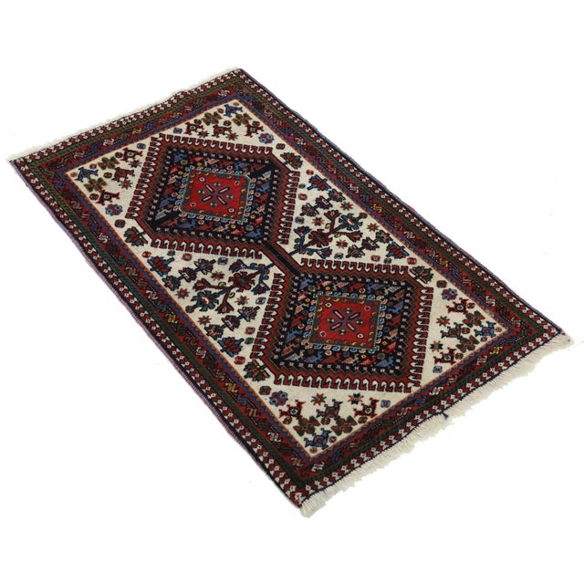 The pile used in Yalameh rugs is very fine, particularly in comparison to other tribal designs, using soft wool based on a...