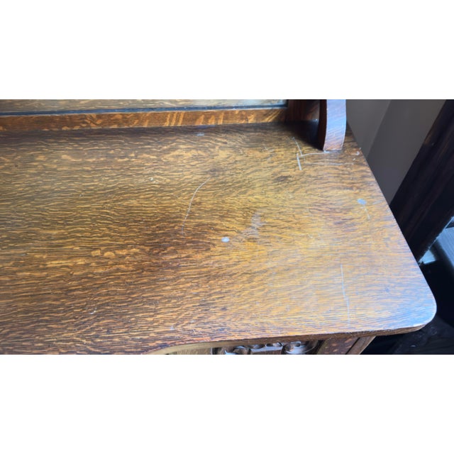 Late 19th/Early 20th Century Victorian Oak Sideboard For Sale - Image 12 of 13