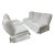19th Century Madeleine Castaing Slipper Sofa Set of 2 For Sale