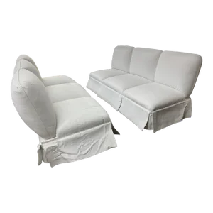 19th Century Madeleine Casting Slipper Sofa Set of 2