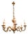 Large French Rococo Gilded Brass Six-Light Chandelier, 1960 For Sale