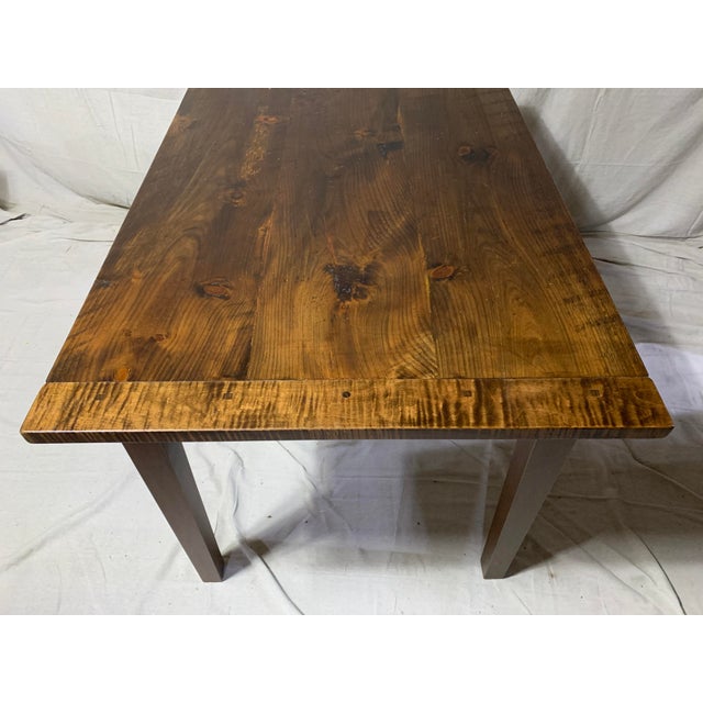 Brown Dark Walnut Tavern or Farm Table For Sale - Image 8 of 9