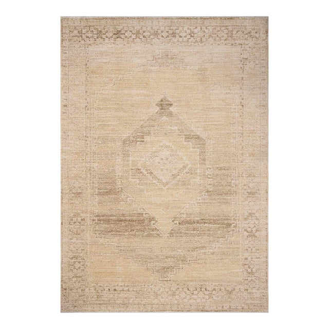Chris Loves Julia x Loloi Palma Wheat / Taupe 5'-3" x 7'-6" Area Rug For Sale