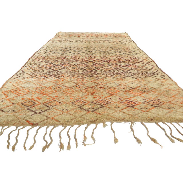 Moroccan Vintage Moroccan Beni Ourain Rug, 06'00 X 12'06 For Sale - Image 3 of 9