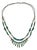 1970s Vintage Southwestern Mexican Boho Chic Double Strand Sterling, Turquoise & Jade Necklace For Sale