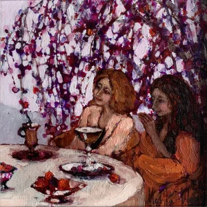 Martta Weg, Meeting After Years, Oil on Canvas, 2022