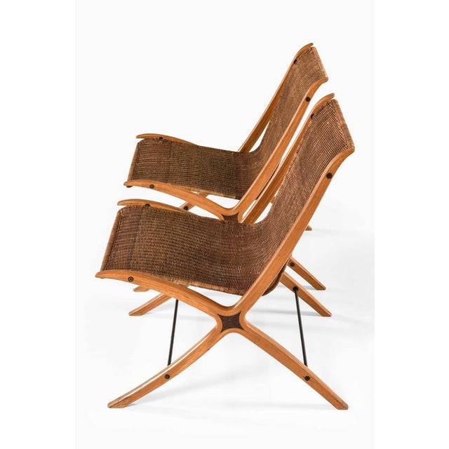 Wood Easy Chairs in Beech and Rattan by Peter Hvidt, 1959, Set of 2 For Sale - Image 7 of 12
