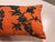 Textile Orange + Dark Green Embroidered Lumbar Pillow For Sale - Image 7 of 12