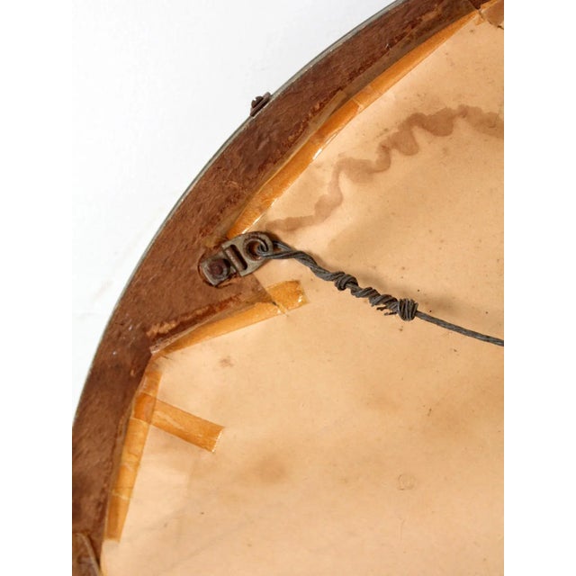 Antique Round Etched Mirror For Sale - Image 12 of 13