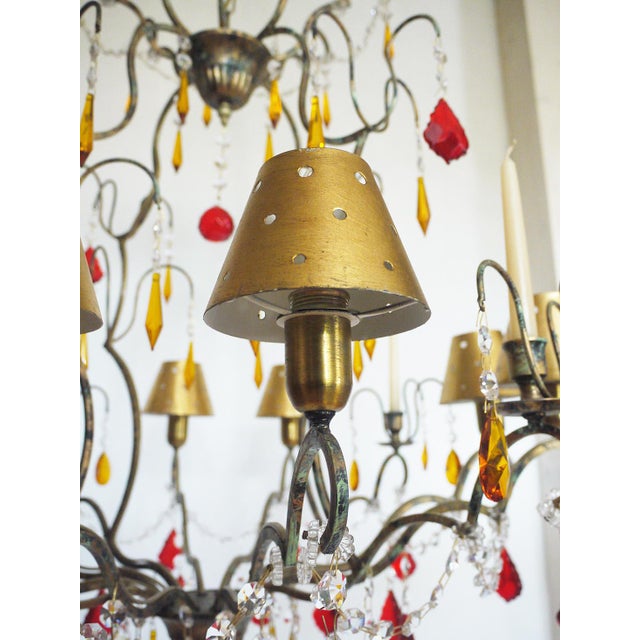 1980s Crystal Chandelier from Residence Accessoires, 1980s For Sale - Image 5 of 10