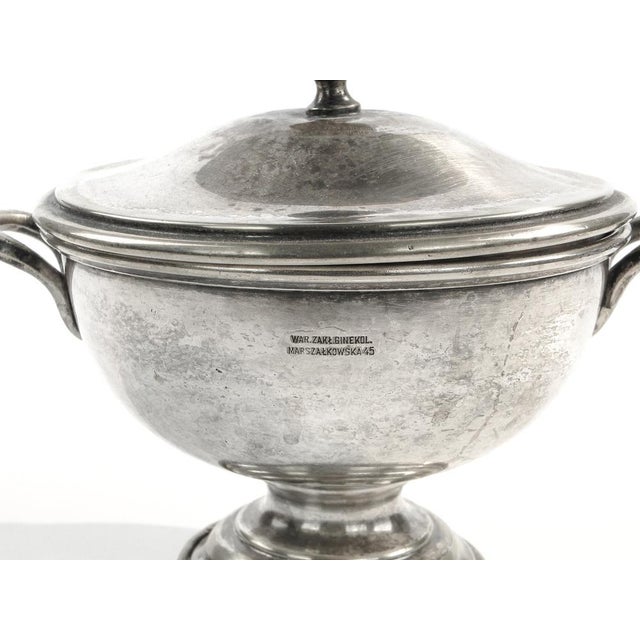 Metal Art Deco Soup Bowl from Norblin, 1930s For Sale - Image 7 of 14