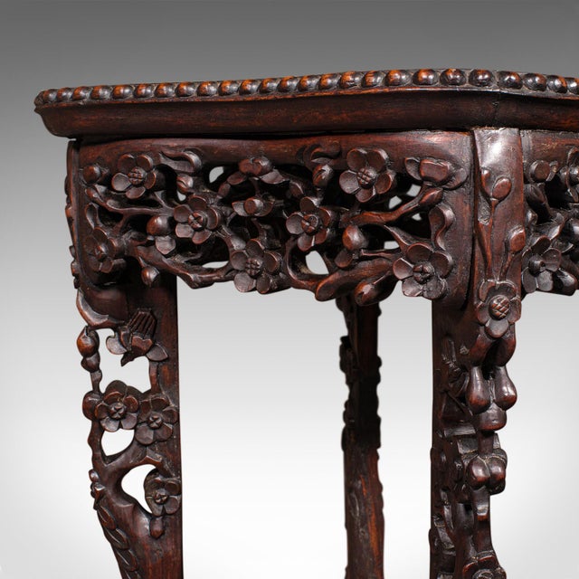 Small Antique Jardiniere Stand, Oriental, Marble, Wine, Lamp Table, Victorian For Sale - Image 10 of 12