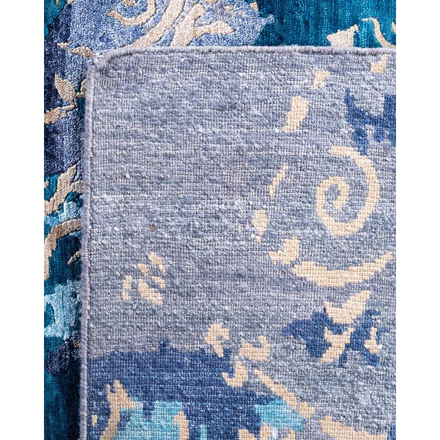 2010s Modern, One-of-a-Kind Hand-Knotted Area Rug - Gray, 9' 1" x 12' 2" For Sale - Image 5 of 8