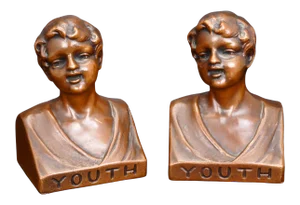 C. 1930 Weidlich Brothers Manufacturing u.s.a. Bookends- a Pair