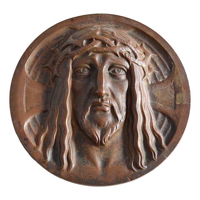 Christian Plaque - Bronze Relief, 1880s For Sale