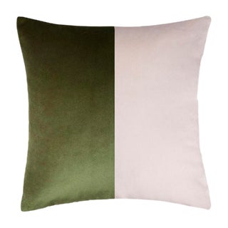 Double Optical Green Cushion Cover by Lorenza Briola for LO DECOR For Sale