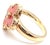 Mid 20th Century Van Cleef & Arpels Alhambra Yellow Gold Coral Diamond Ring For Sale - Image 5 of 9