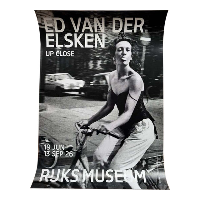 Ed Van Der Elsken (1925–1990), Woman Cycling, 1983, Copyright of Ed Van Der Elsken.., Exhibition Poster, 2026, Printed in the Netherlands For Sale