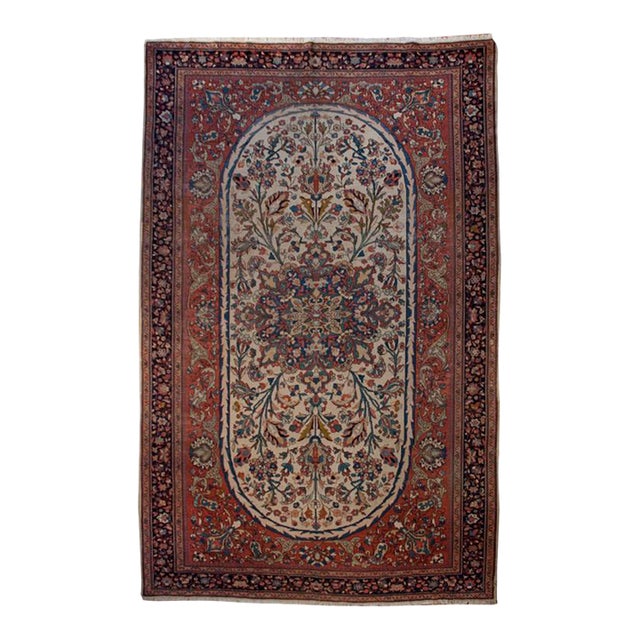 19th Century Saruk Farahan Carpet For Sale