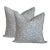 A Pair of Lauren Servati Textiles, Snowdrift// Eau De Nil Pillows, 22"x22" For Sale