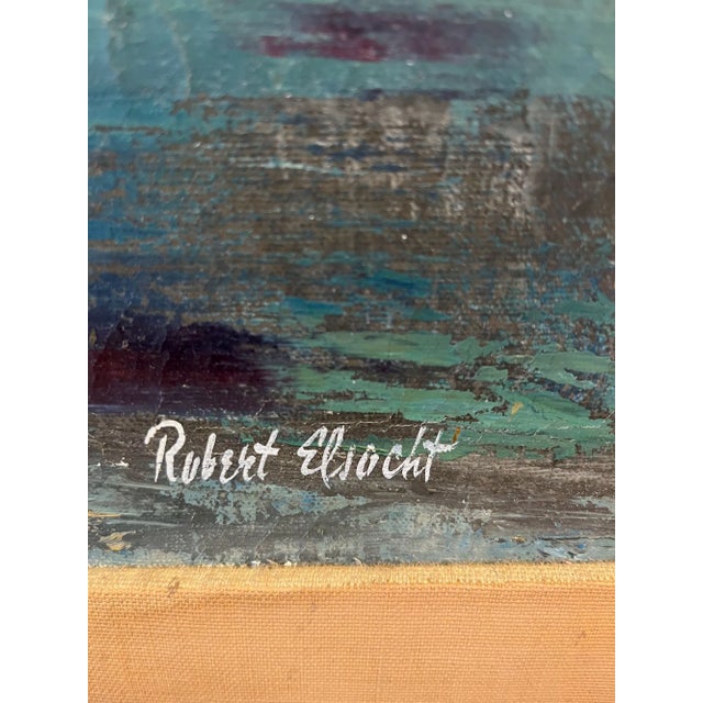 Mid-Century Modern Robert Elschot Oil Painting Mid 20th Century For Sale - Image 3 of 8