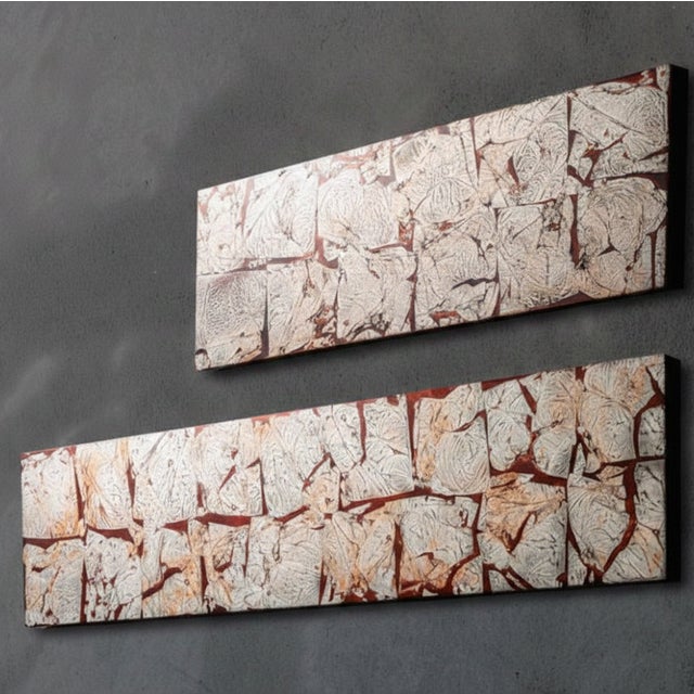 Contemporary Luce “Bordeaux Silver” – Handcrafted Kanazawa Silver Leaf Art Panel (Medium), Made-to-Order For Sale - Image 3 of 4