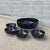 Mid-Century Modern Vintage Towle Black Melamine and Sterling Silver Bowl Set - Set of 5 For Sale - Image 3 of 8