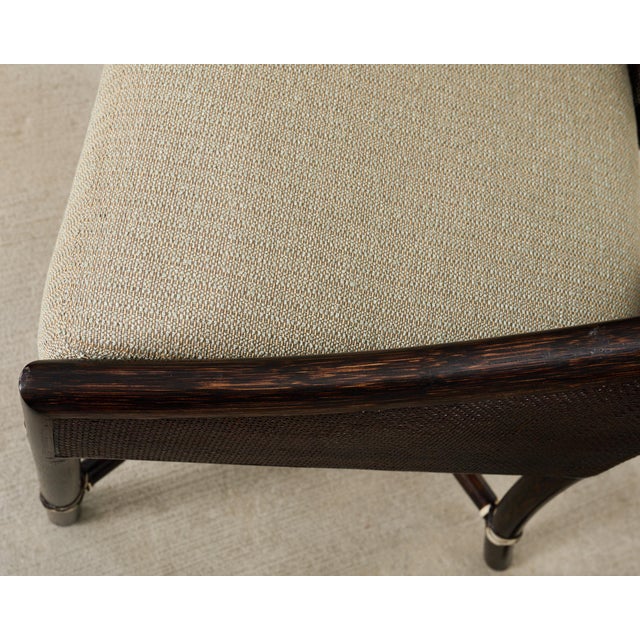 Coffee Set of Ten Barbara Barry for McGuire Caned Dining Armchairs For Sale - Image 8 of 18