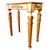 French 1950 Italian Florentine Neoclassical Gilt & Cream Small Console Table For Sale - Image 3 of 15