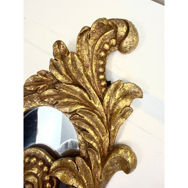 1960s Pair of Vintage Gold Mirrors For Sale - Image 5 of 11