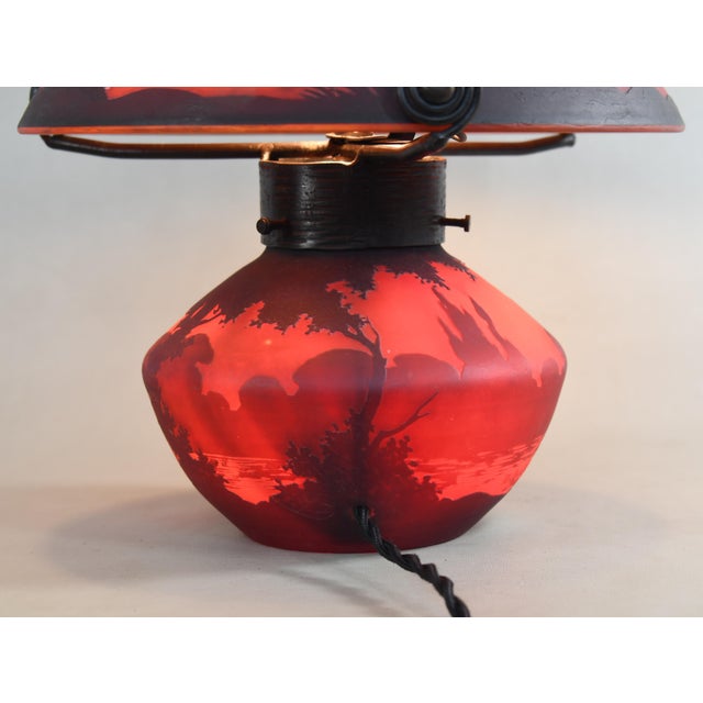 French Art Deco Mushroom Lamp by Muller Freres - 1920s France For Sale - Image 10 of 18