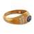 Vintage Sapphire Diamond 18k Yellow Gold Ring, Size 7.5 For Sale - Image 4 of 6