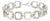 .925 Two-Tone Sterling Silver Diamond Accent Open Box Link Bracelet (I-J Color, I1-I2 Clarity) - 7" For Sale