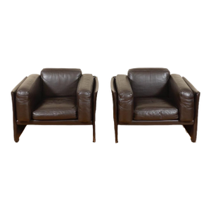 1980s Vintage Mario Bellini "Duc" Lounge Chairs for Cassina - a Pair