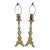 Pair of Italian Hand-Carved Candlestick Lamps For Sale