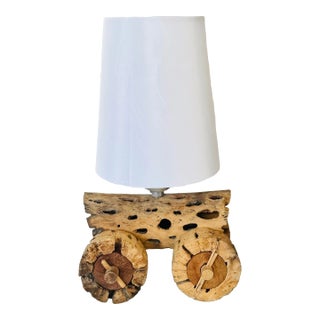 Cholla Cactus Skeleton Covered Wagon Lamp | Unique Southwestern Decor Light For Sale