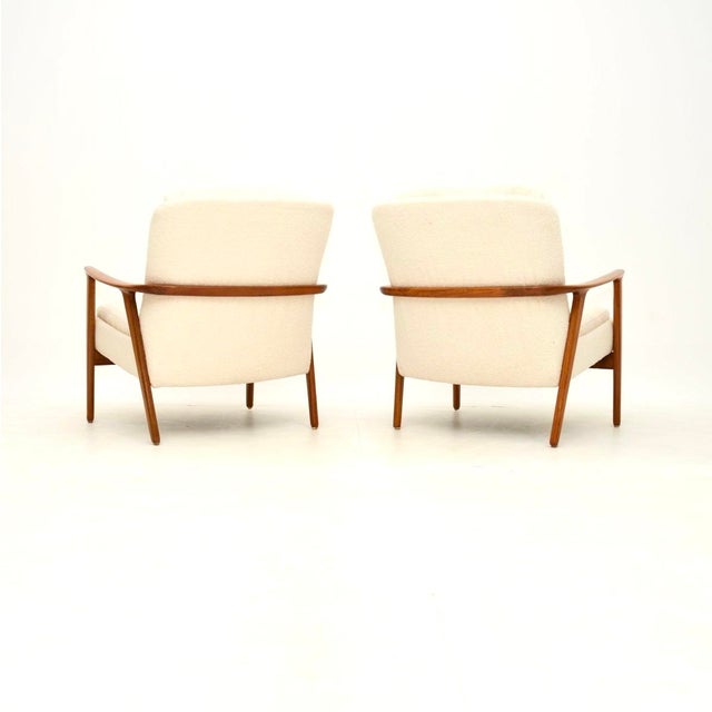 Vintage Swedish Walnut Chairs by Inge Andersson for Bröderna Andersson, 1960, Set of 2 For Sale - Image 4 of 12