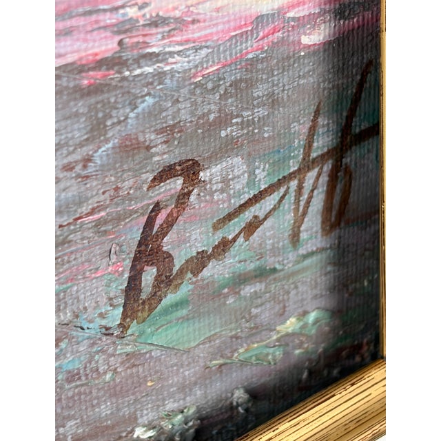 Mid 20th Century Stunning 39" Framed Paris Oil Painting – "Burnett" Eiffel Tower For Sale In Phoenix - Image 6 of 10