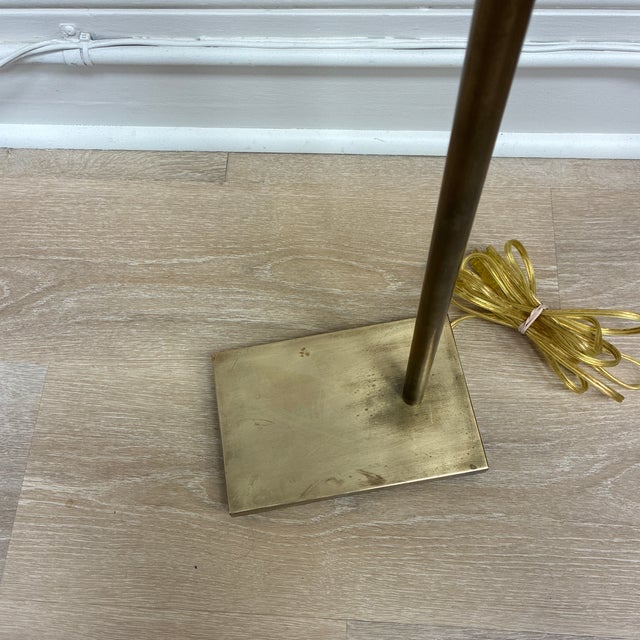 Industrial Antique Visual Comfort Studio Adjustable Brass Floor Lamp For Sale - Image 3 of 3