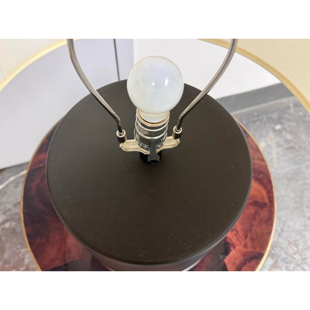 Black Modern Black + White Ceramic Table Lamp For Sale - Image 8 of 12