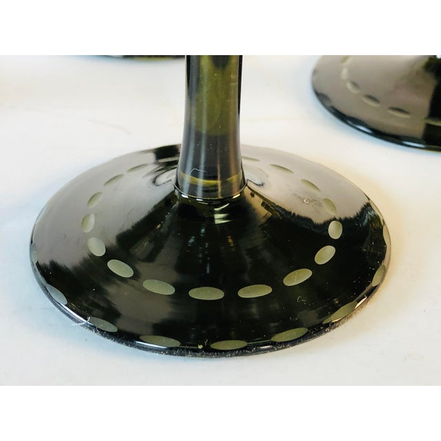 Grape Leaf & Vine Wheel-Cut Cordial Stems, Set of 6 For Sale In Boston - Image 6 of 11