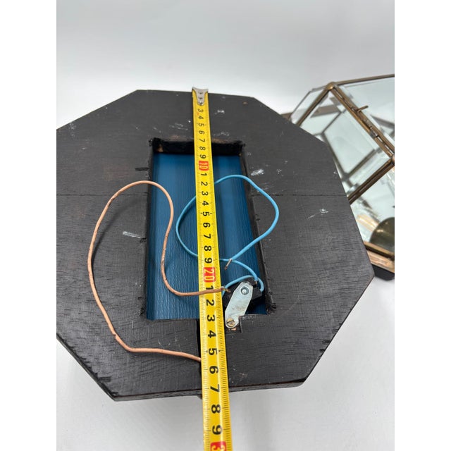 Wall Lights in Brass and Glass, 1950s, Set of 2 For Sale - Image 11 of 14