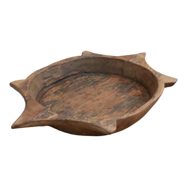 Large Vintage "Turtle" Dough Bowl For Sale